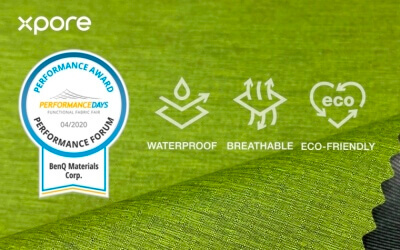 High-Performance Eco-friendly Textile Technology, Xpore, Wins Performance Award April 2020