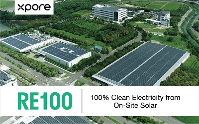 Xpore 完成 RE100 目標，全面採用自發綠電！